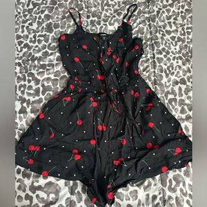 Express cherries romper Sz XS